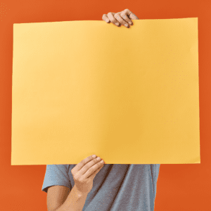 Dollar Store yellow poster board for photography purposes